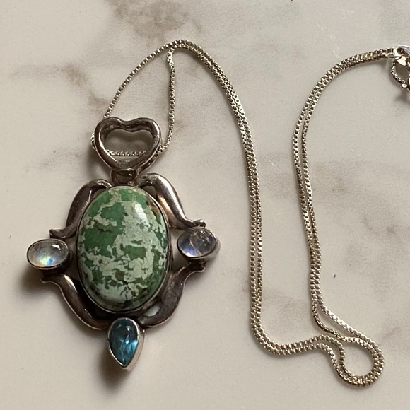 Sterling Silver Gemstone Necklace - Picture 3 of 6